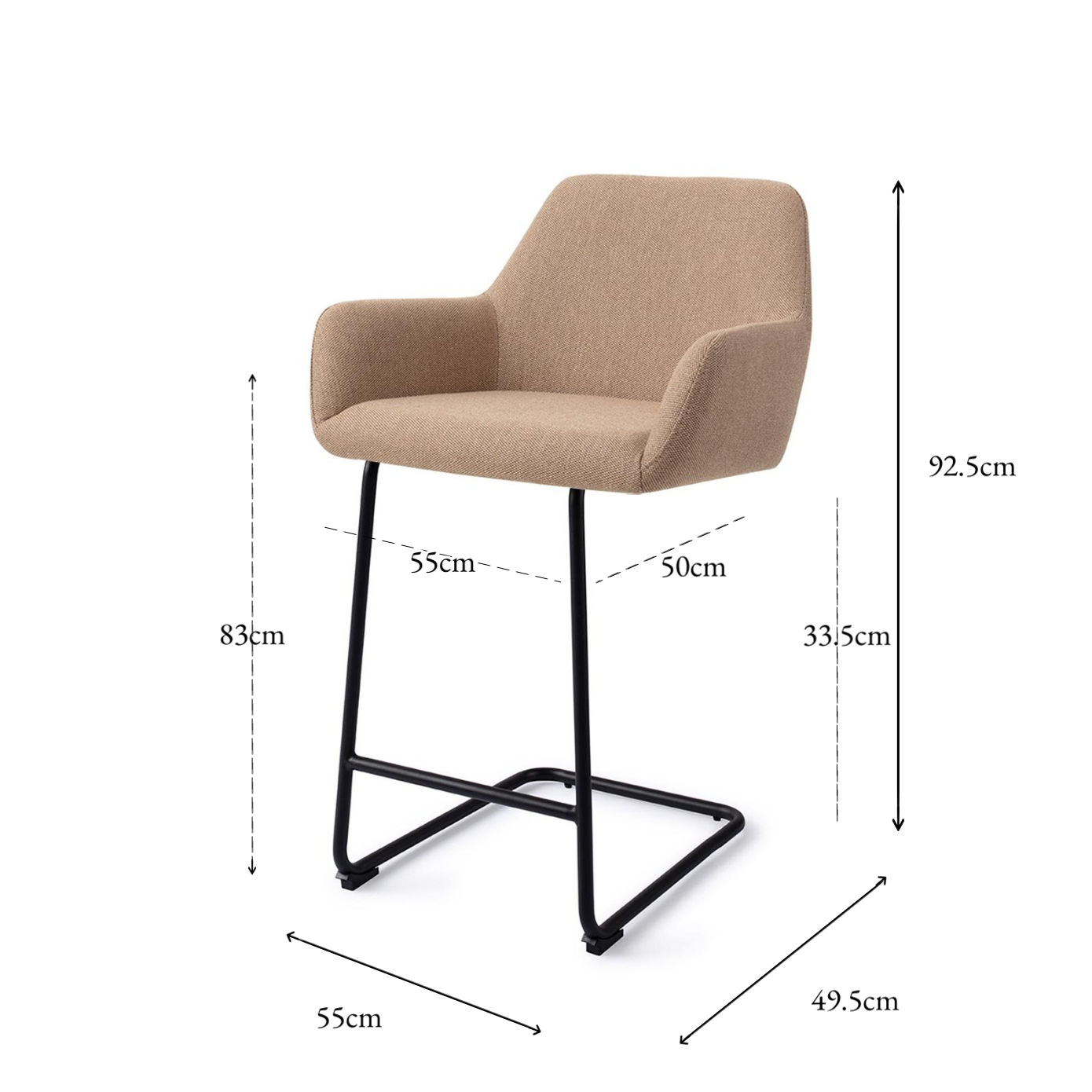 HIROO BAR CHAIR WHISPER WHEAT