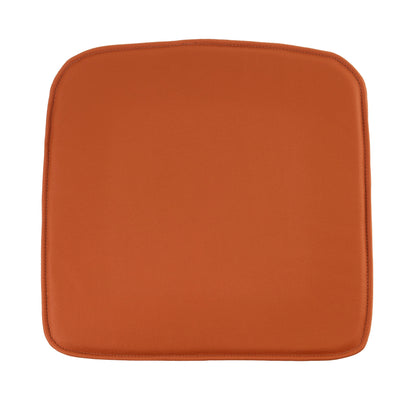 Luxury cognac leather cushion to the muuto fiber armchair chair