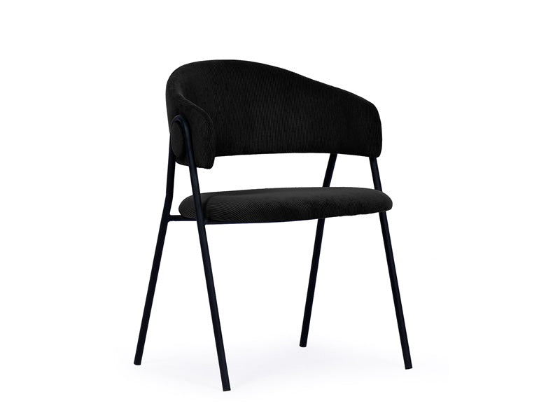 Lina dining table chair, black fabric