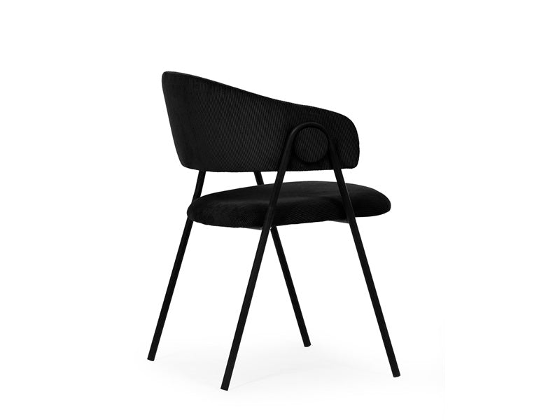 Lina dining table chair, black fabric