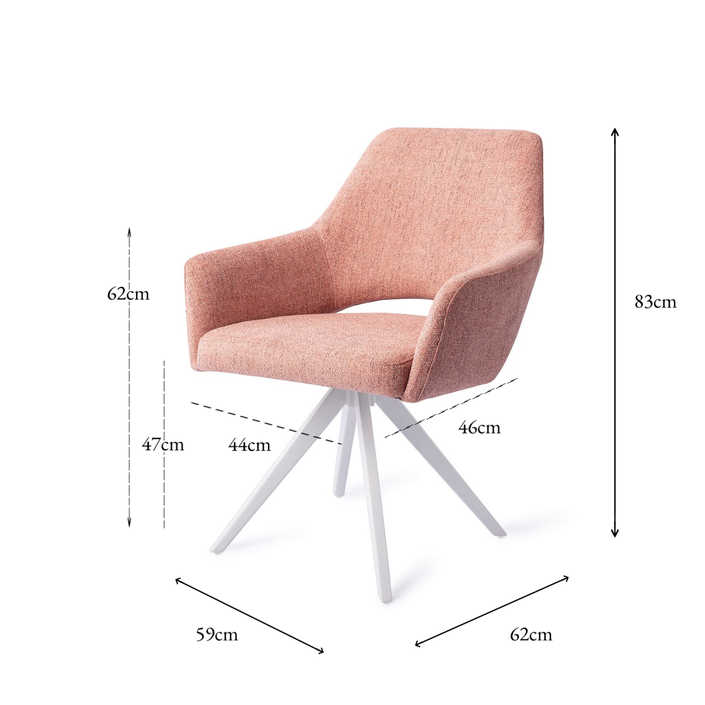 Yanai Dining Chair Pink Punch