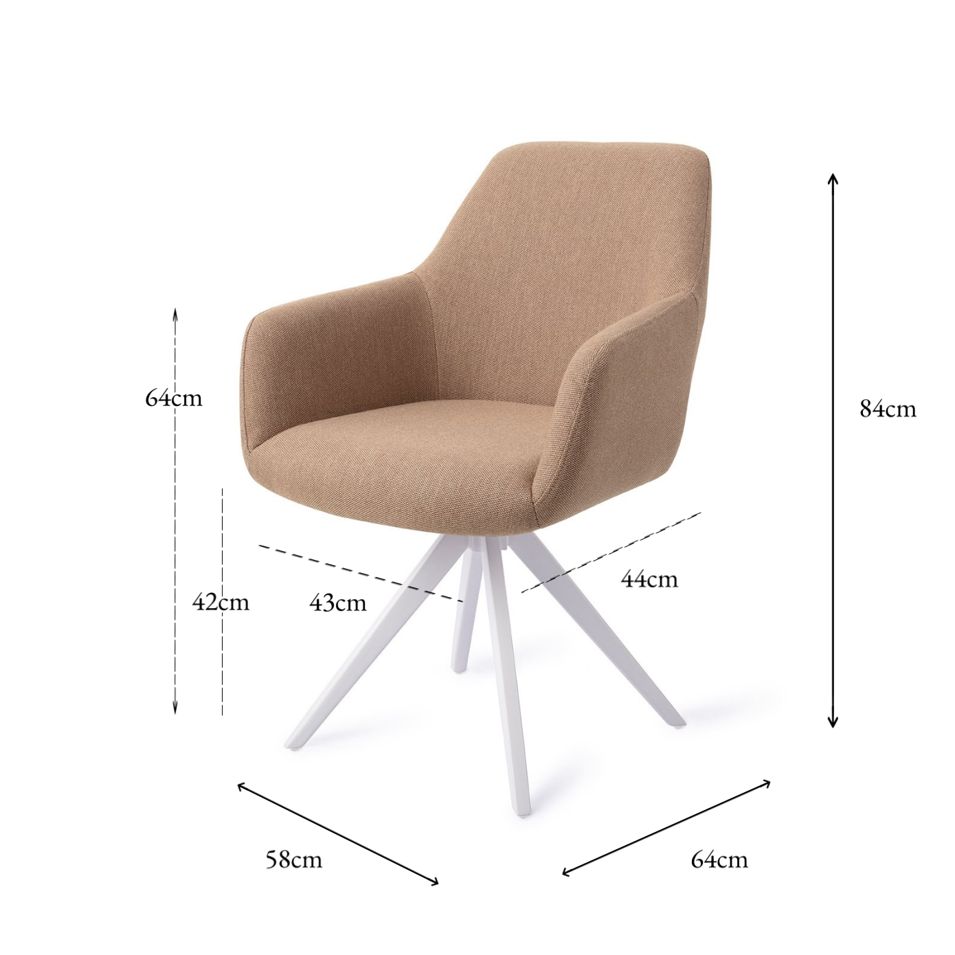 HIROO DINING CHAIR WHISPER WHEAT