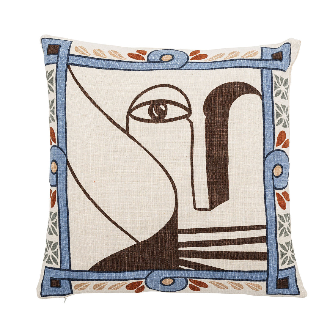 Bloomingville Rudaur Pillow, Blue, Cotton