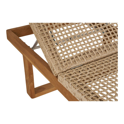 Sunbed, teak/polyrattan, nature