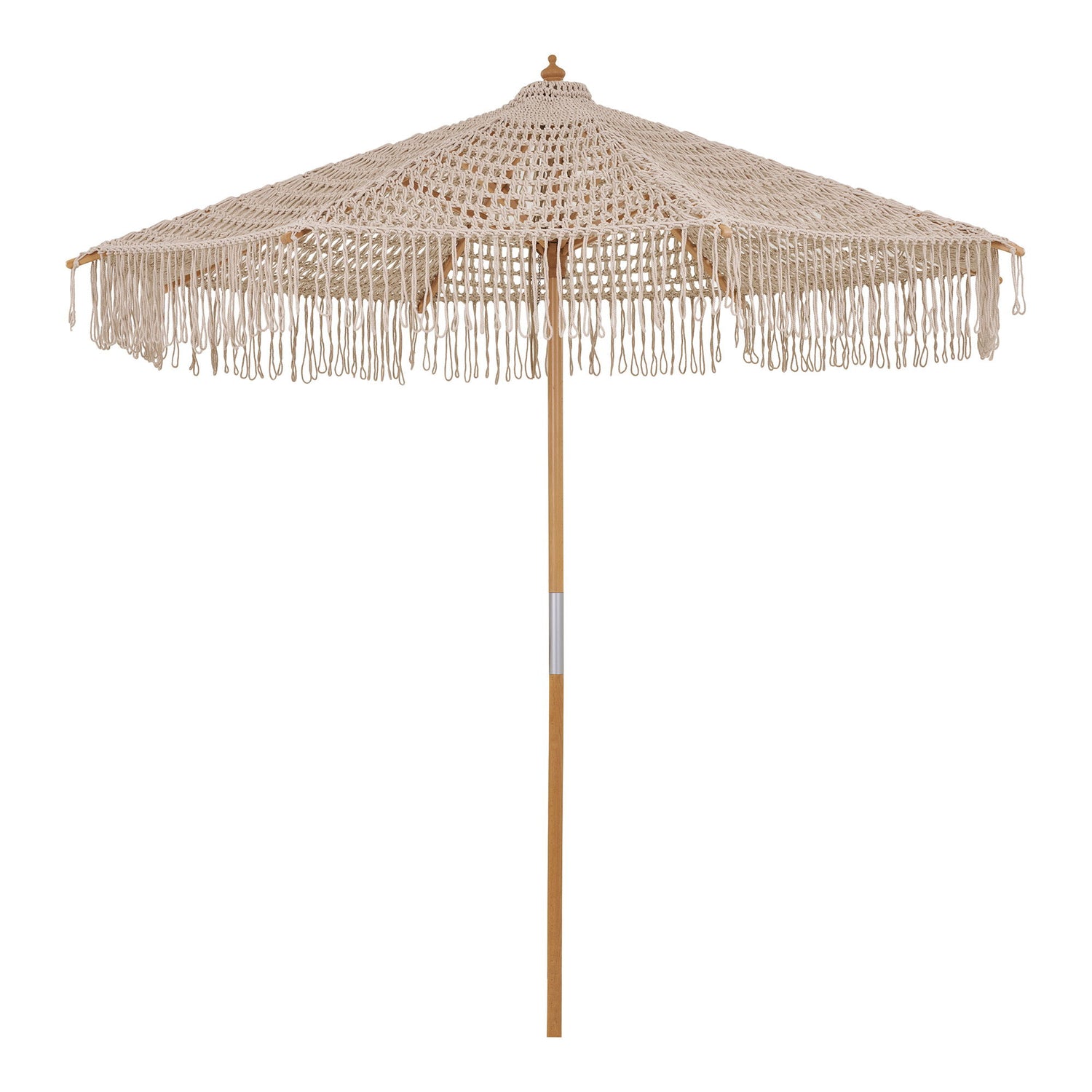 Parasol, cotton, wooden pitch, beige&lt;br&gt;Ø250 cm