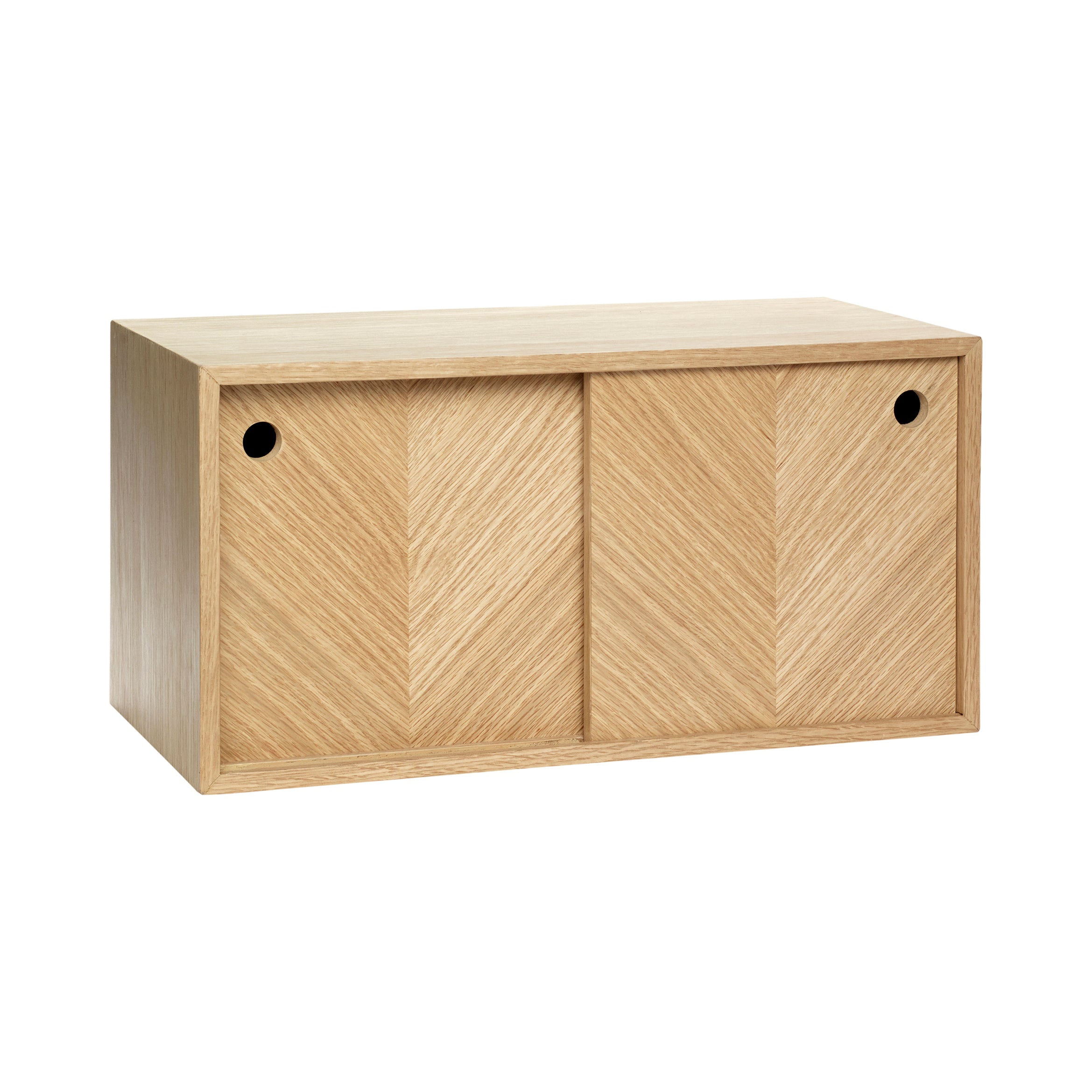 Hübsch - Shelf w/storage, oak, FSC, nature - 40x20xh20cm