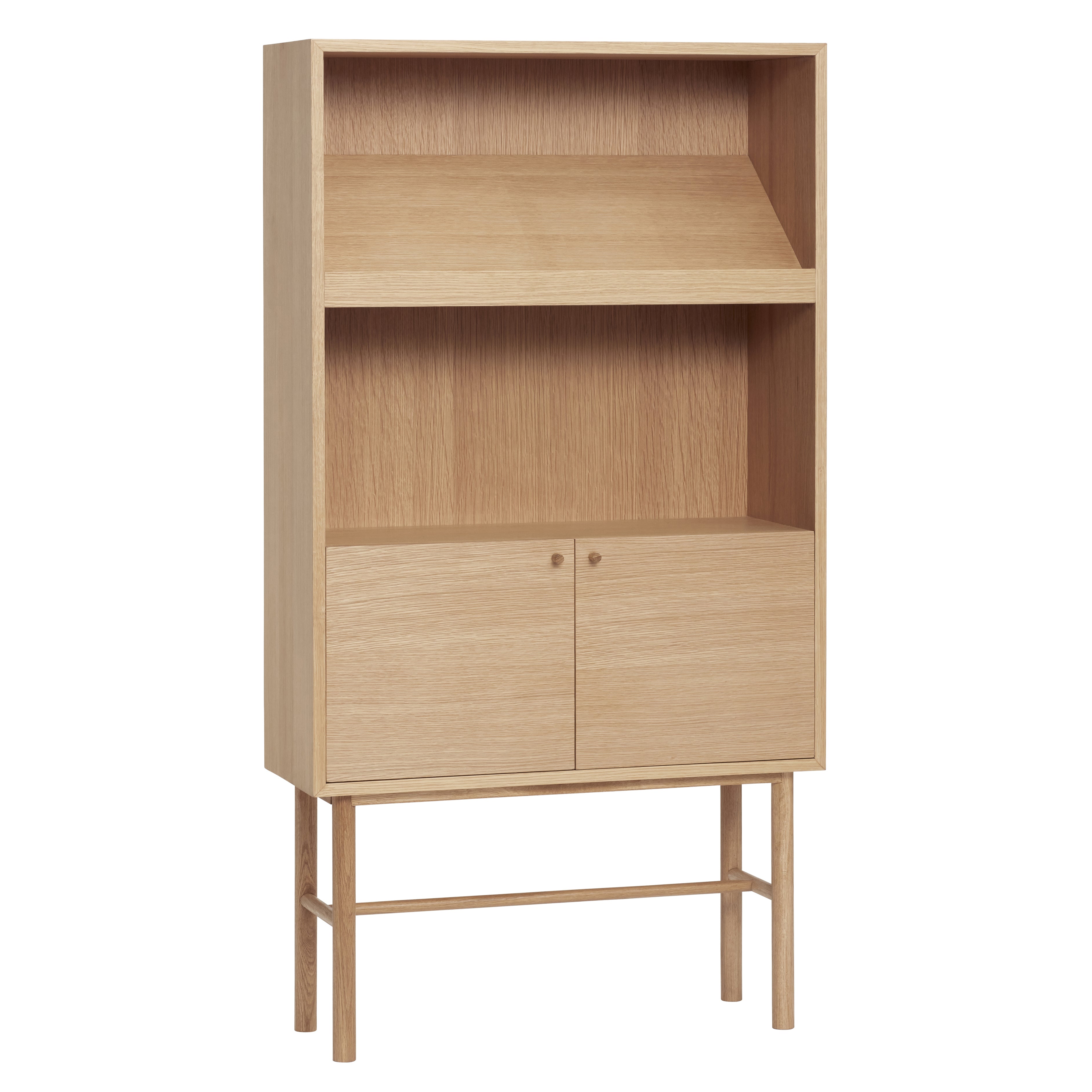 Hübsch - chest of drawers w/shelf, oak, fsc, nature - 80x30xh150cm