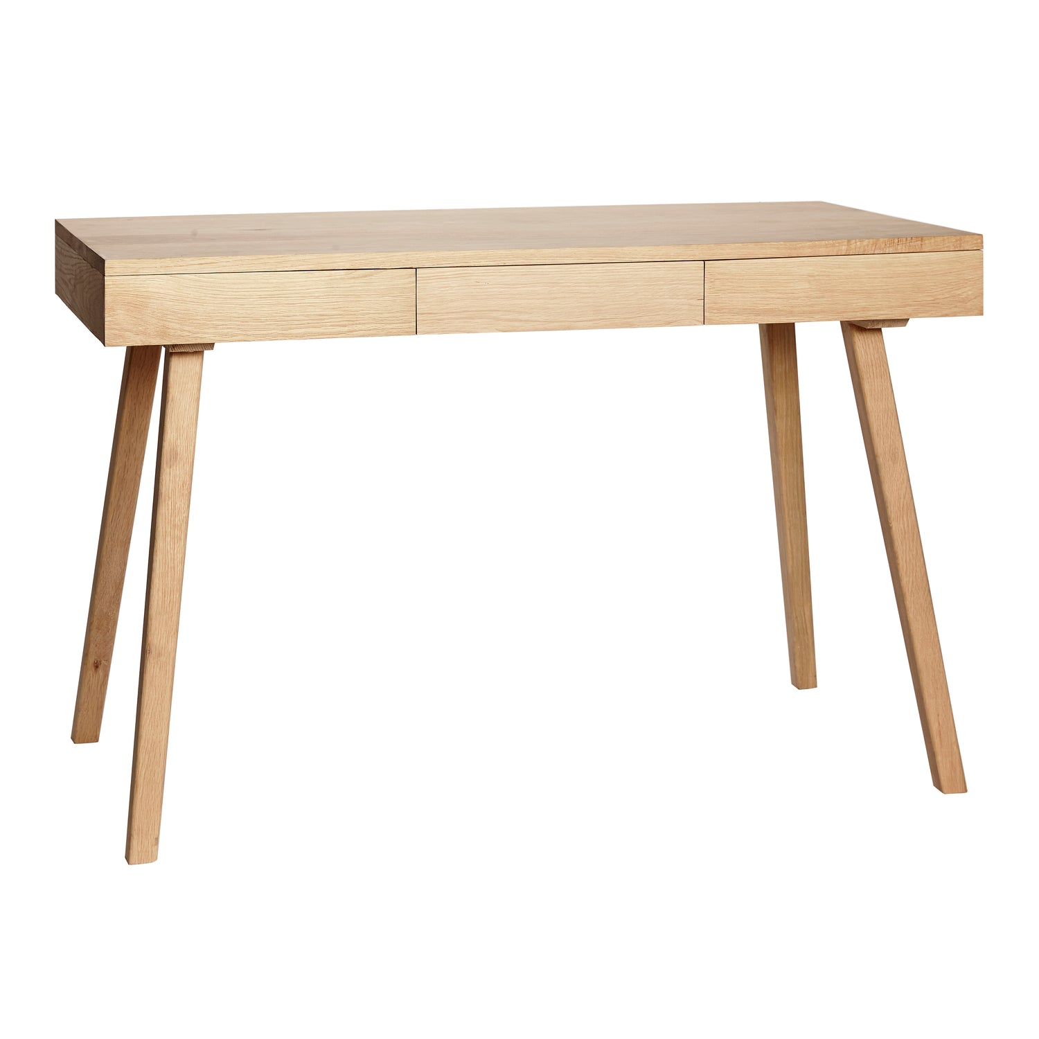 Hübsch - Desk M/3 Drawers, Oak, FSC, Nature - 120x57xH78cm