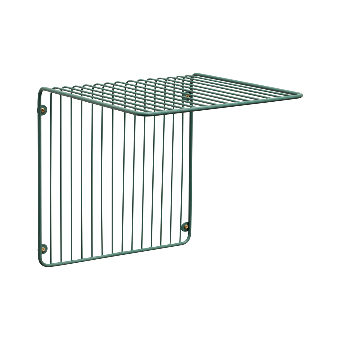 Hübsch - Wall Shelf, Metal, Green - 31x31xH31cm