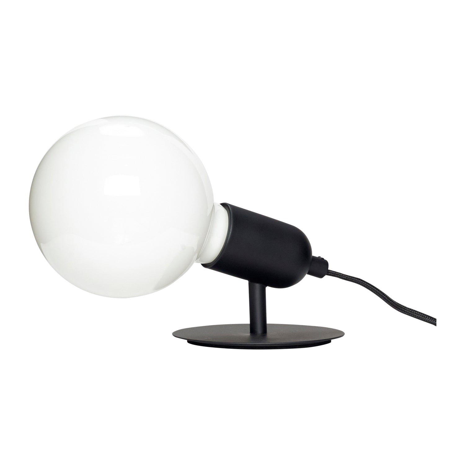 Audio table lamp black - Ø10XH10CM, E27/4W