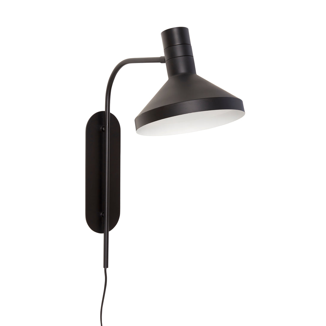 Hübsch - Wall lamp, Metal, Black - 23x43xH56cm, E27