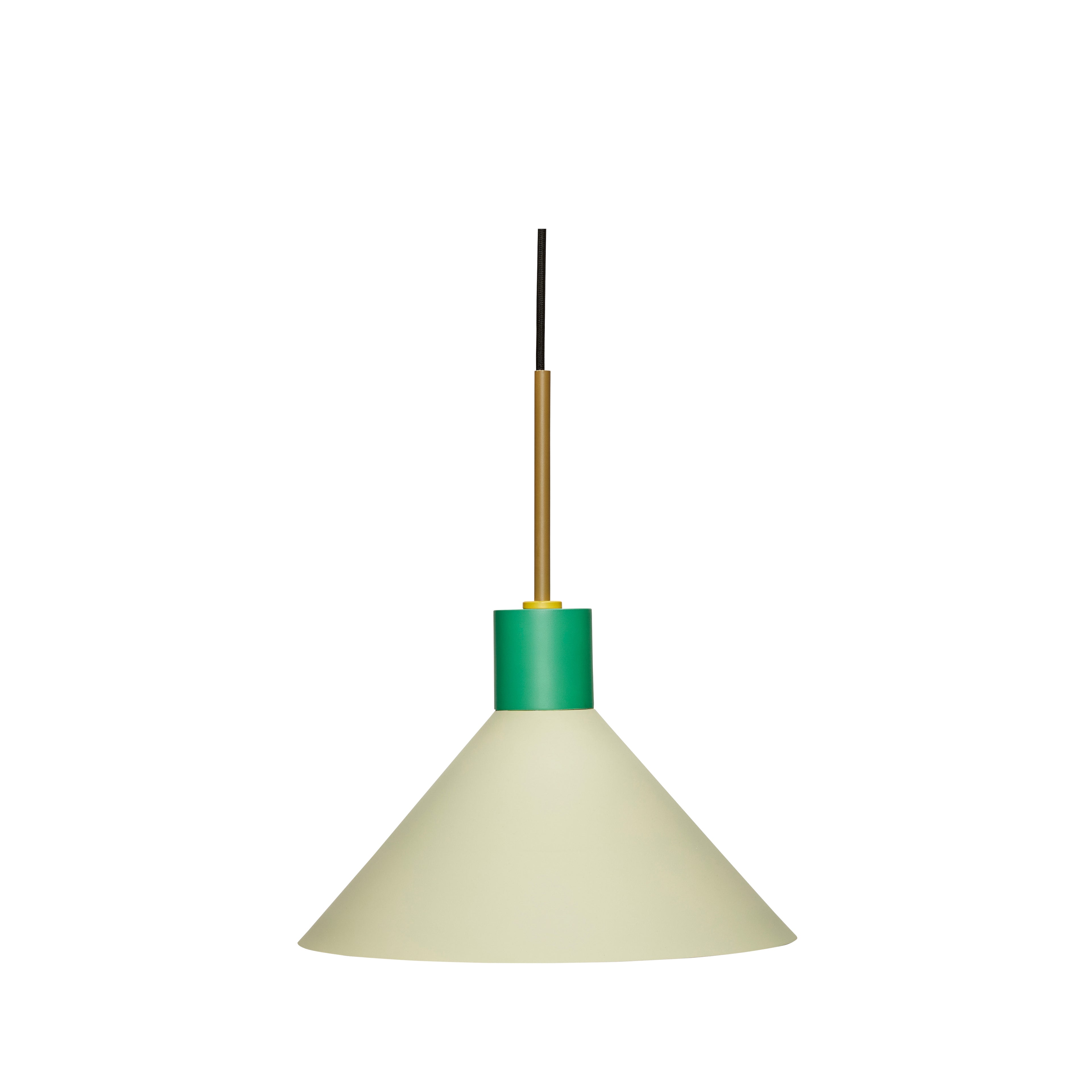 Hübsch - lamp, metal, brown/yellow/green - Ø35XH38cm