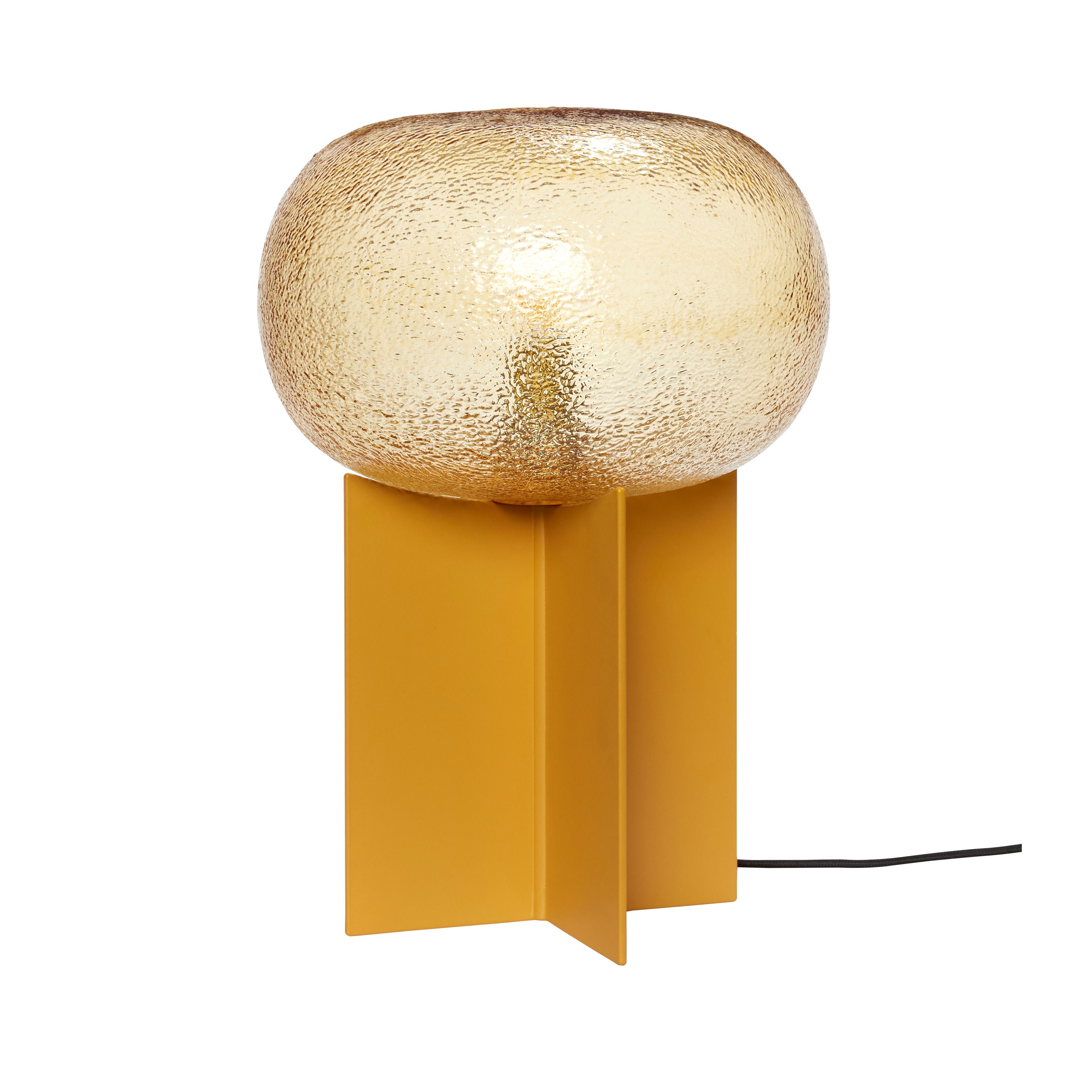 Hübsch podium table lamp amber color