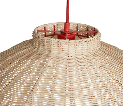 Hübsch Chand Ceiling Lamp Trapez Red/Nature