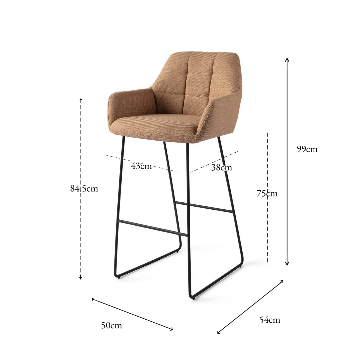 Noto Bar Chair toasted Toffee