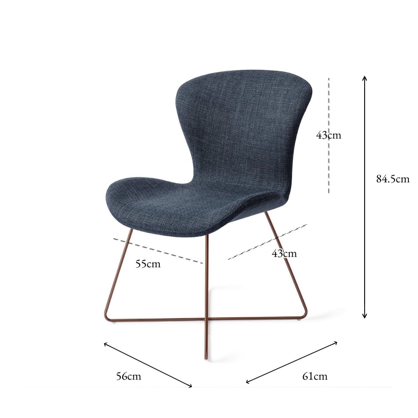 Moji Dining Chair Mystic Marine