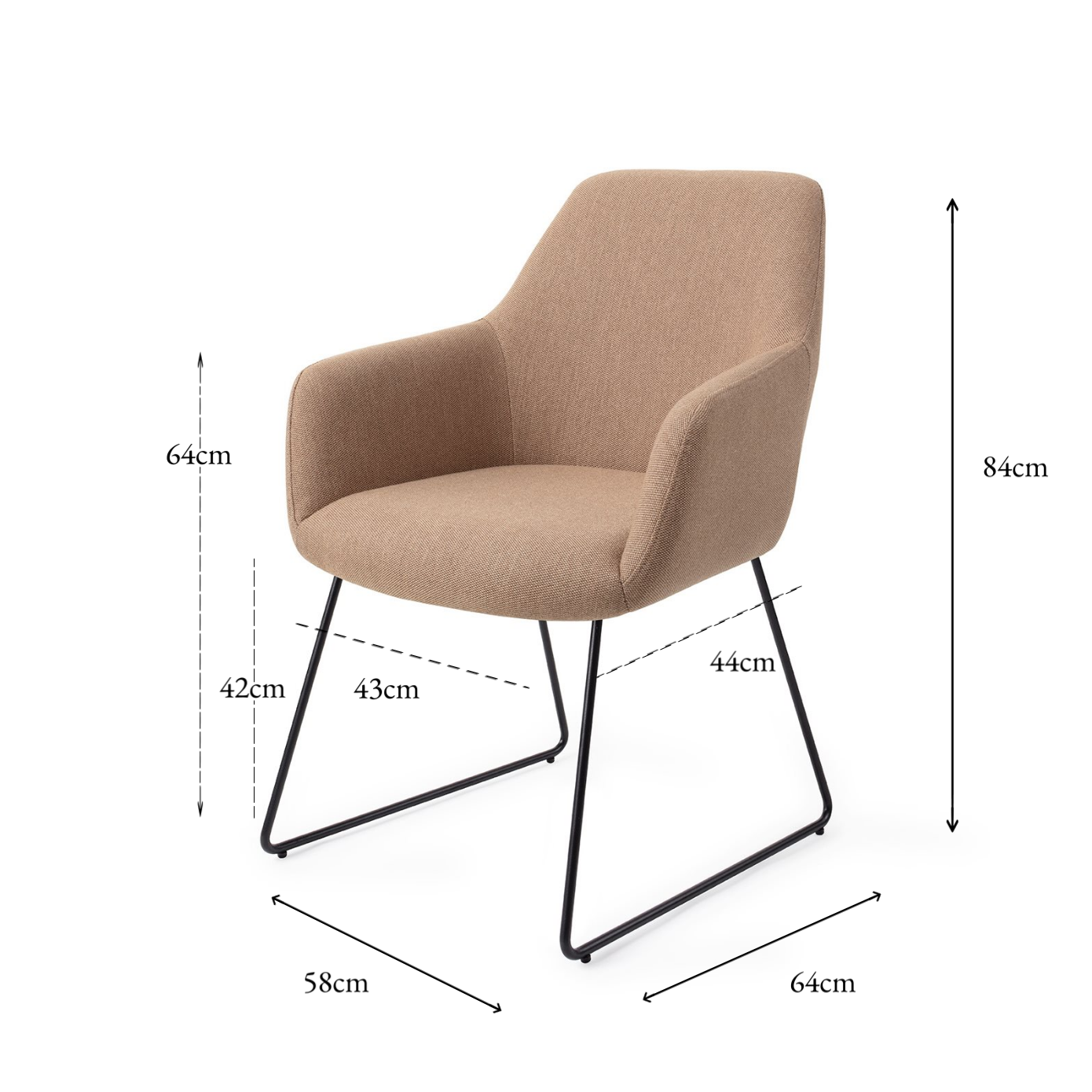 HIROO DINING CHAIR WHISPER WHEAT