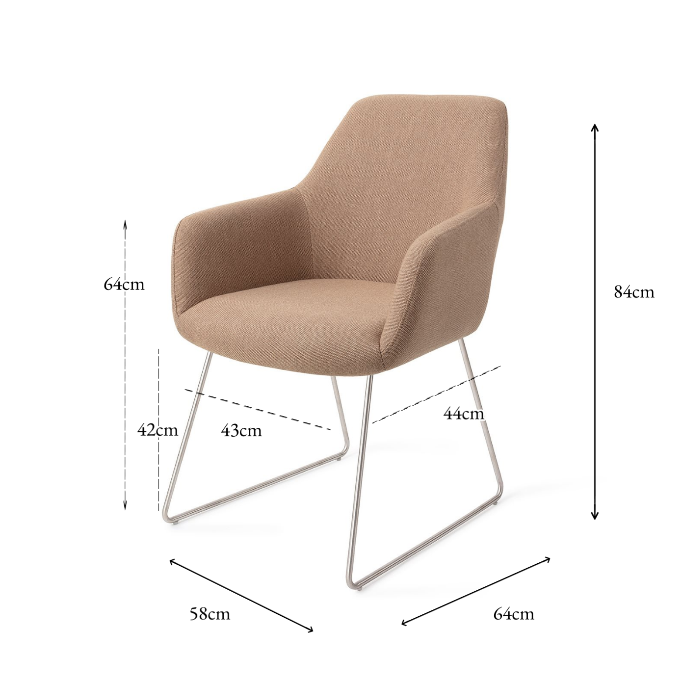 HIROO DINING CHAIR WHISPER WHEAT