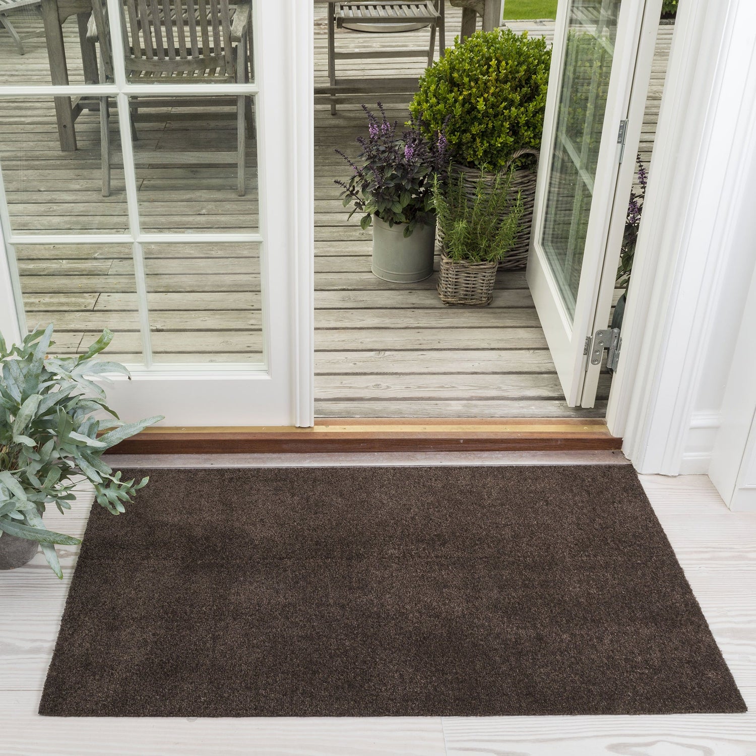 Floor mat 67 x 120 cm - Uni Color/Brown