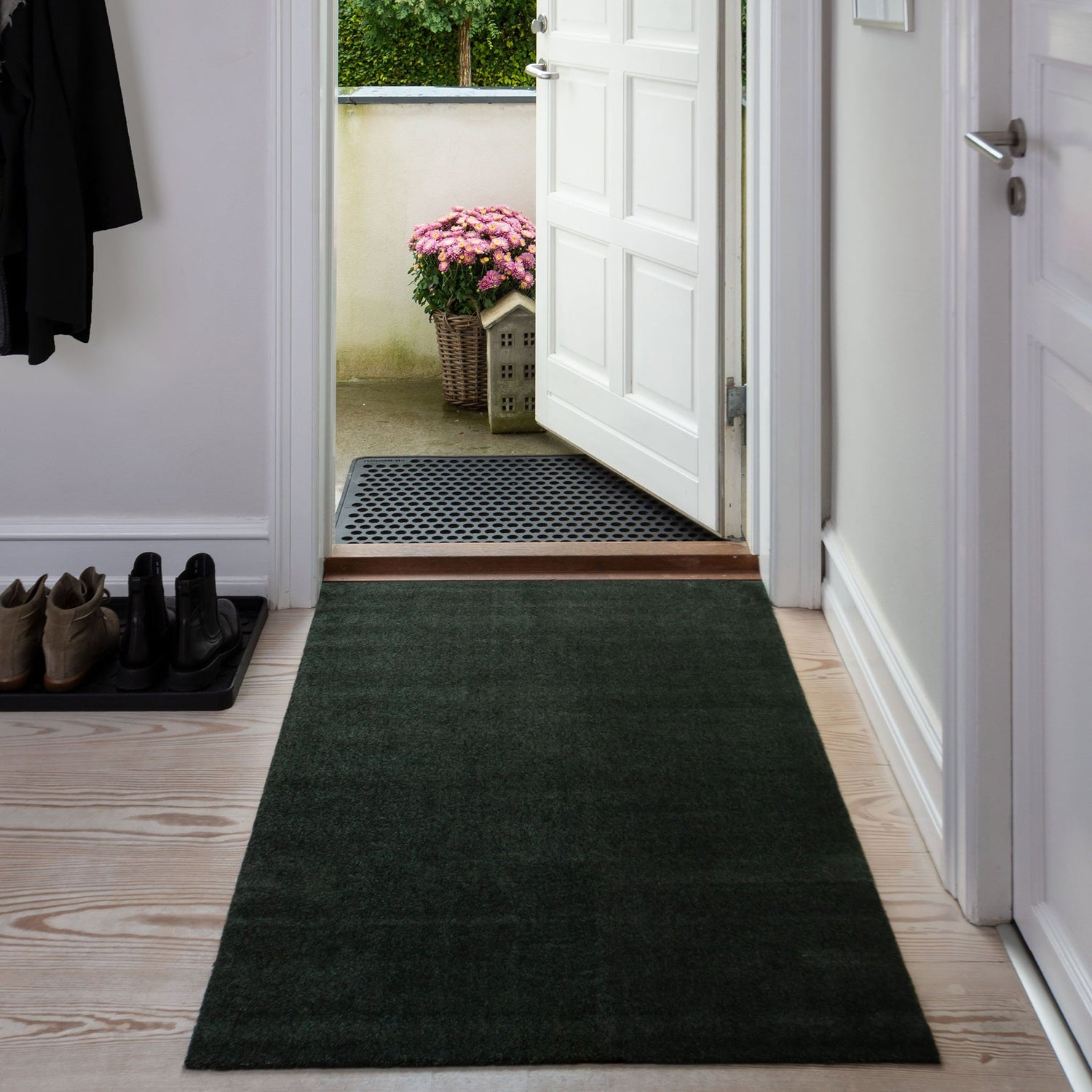 Floor mat 90 x 130 cm - Uni Color/Dark Green