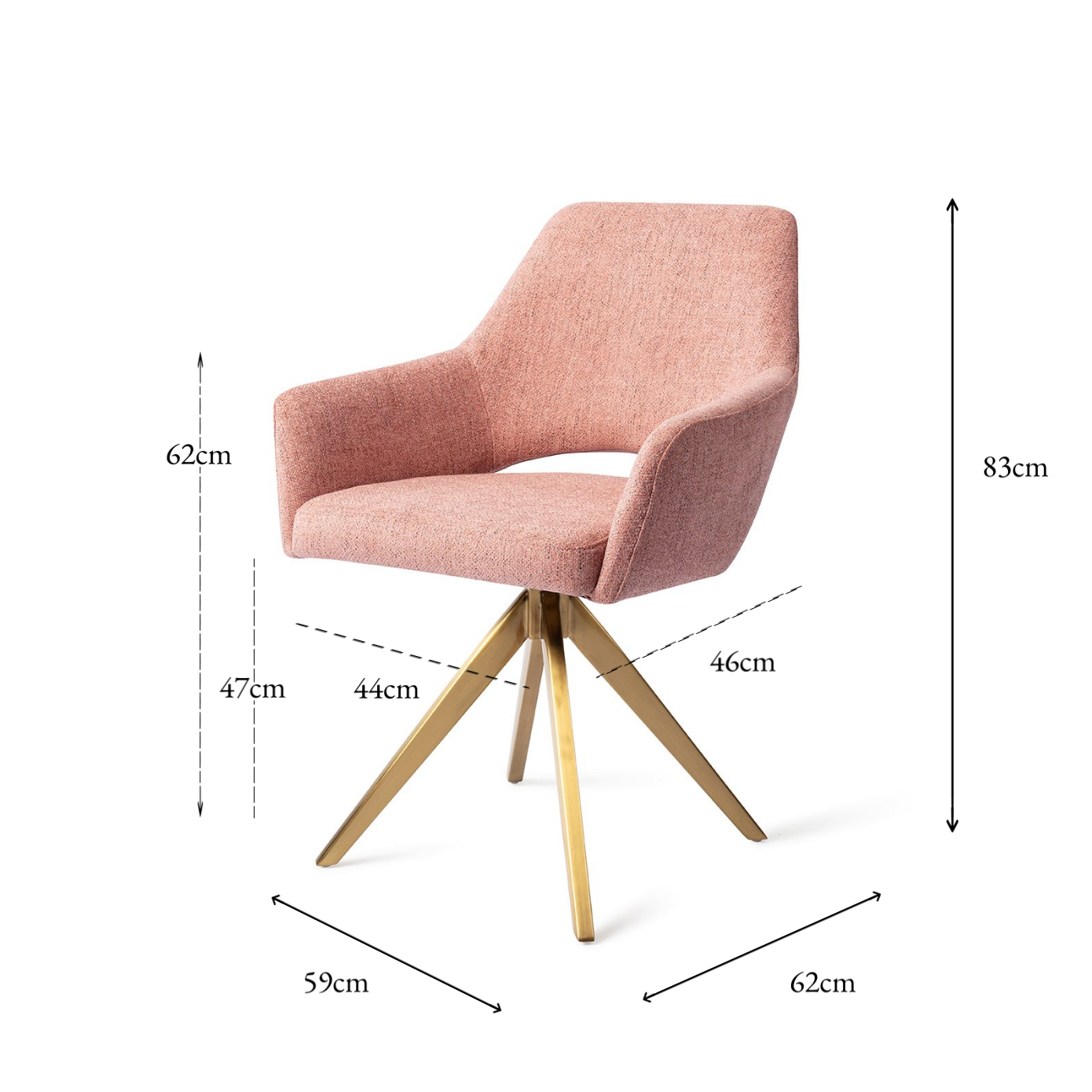 Yanai Dining Chair Pink Punch