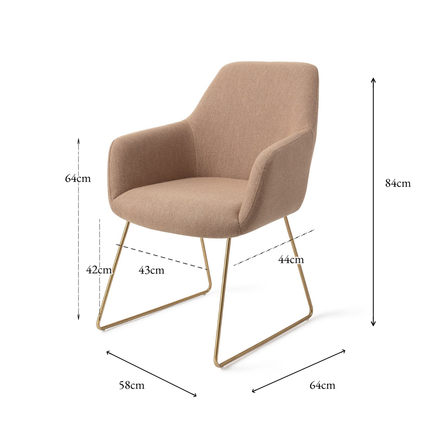 HIROO DINING CHAIR WHISPER WHEAT