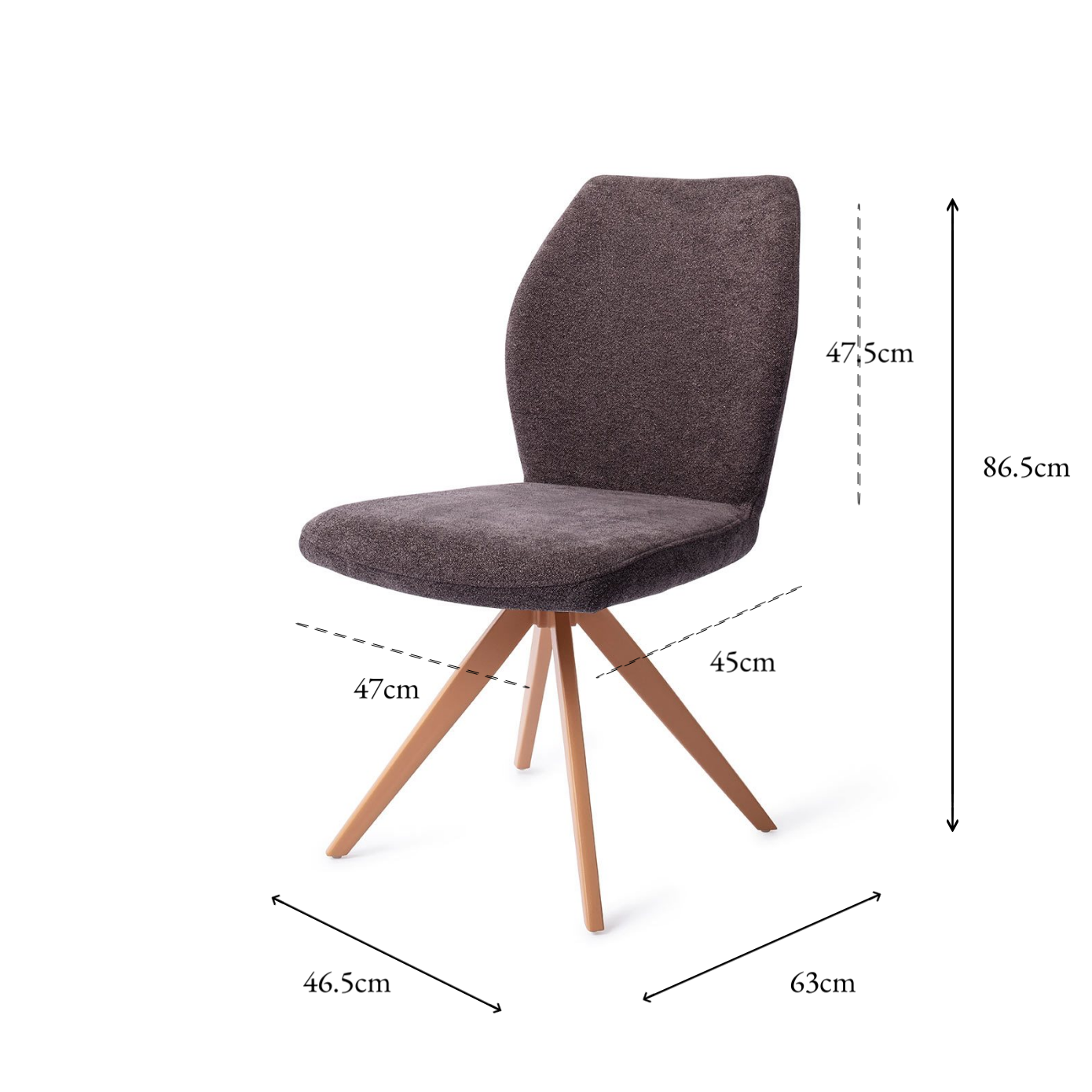 Ikata Dining Chair Almost Black