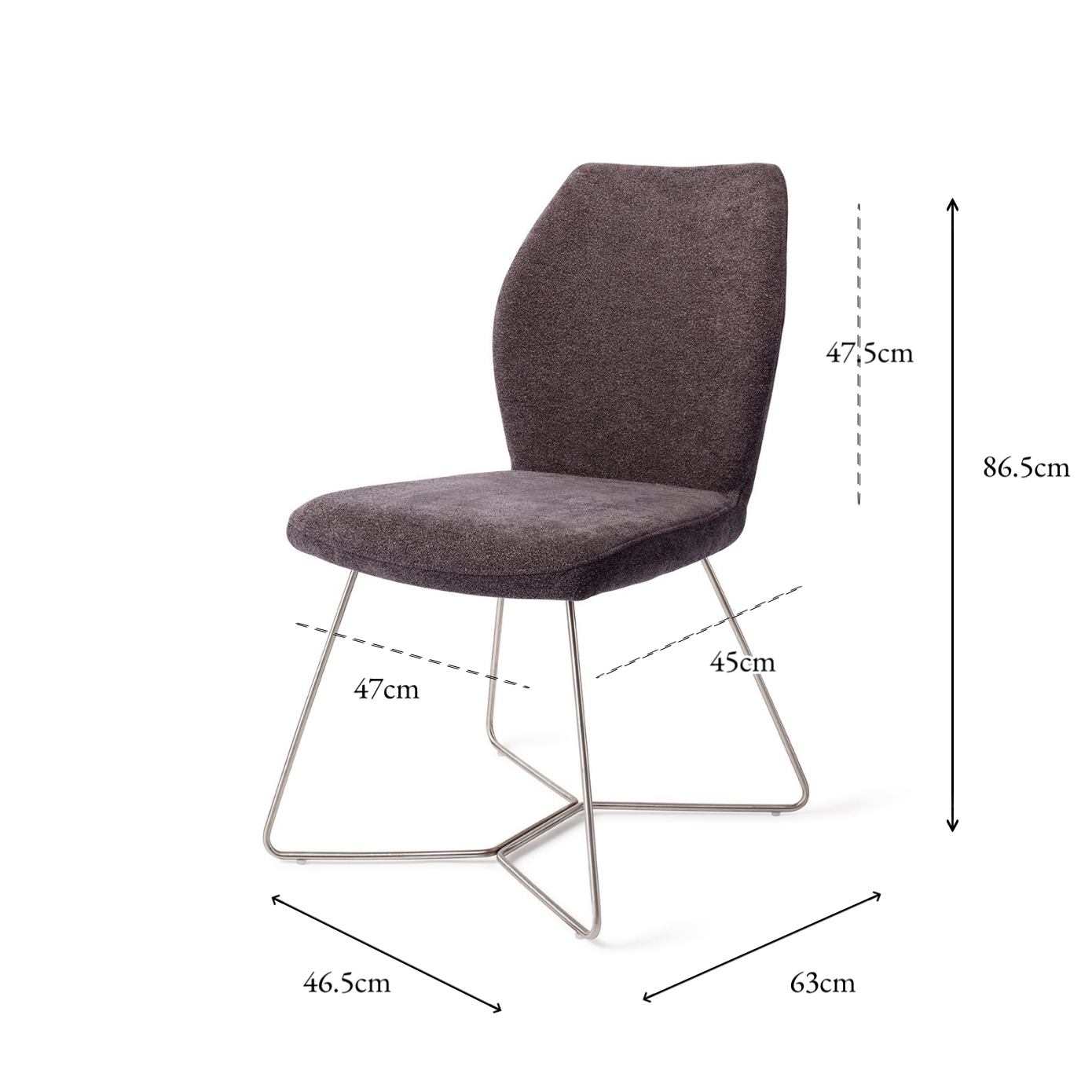 Ikata Dining Chair Almost Black