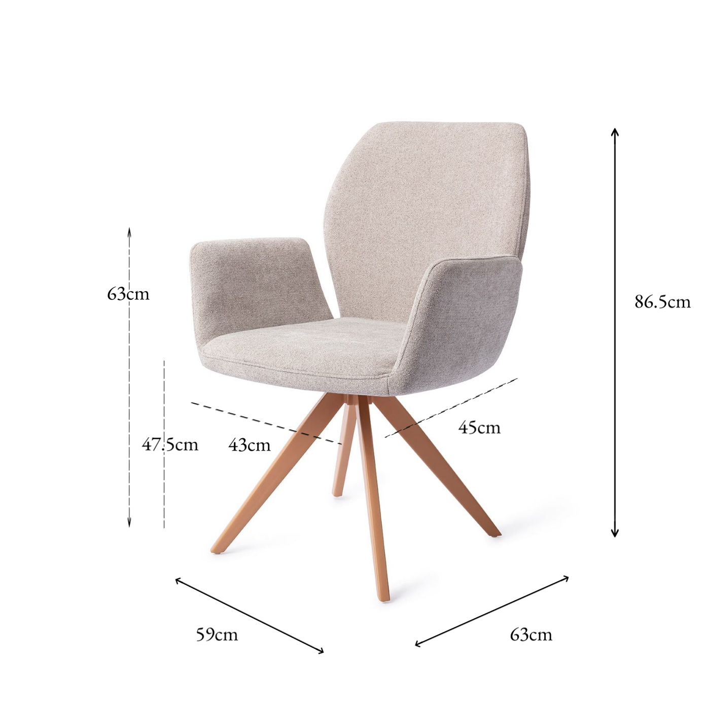 Misaki Dining Chair Pretty Plaster