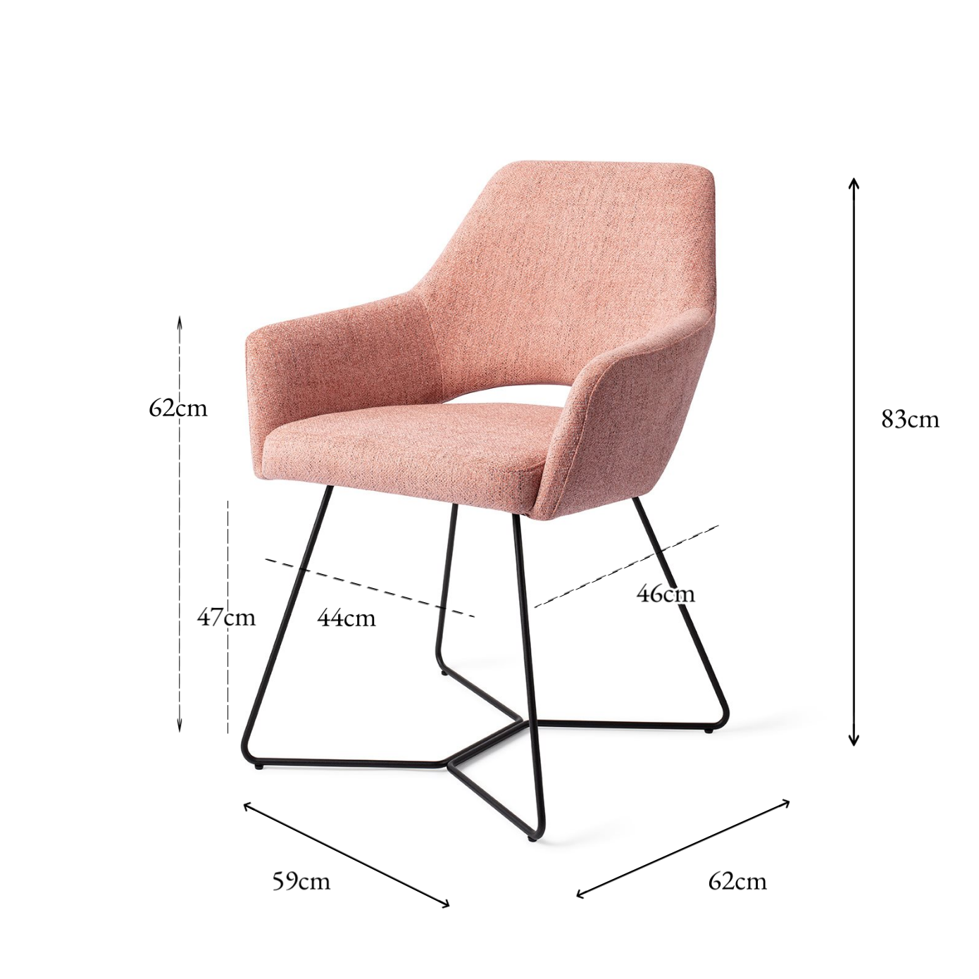 Yanai Dining Chair Pink Punch