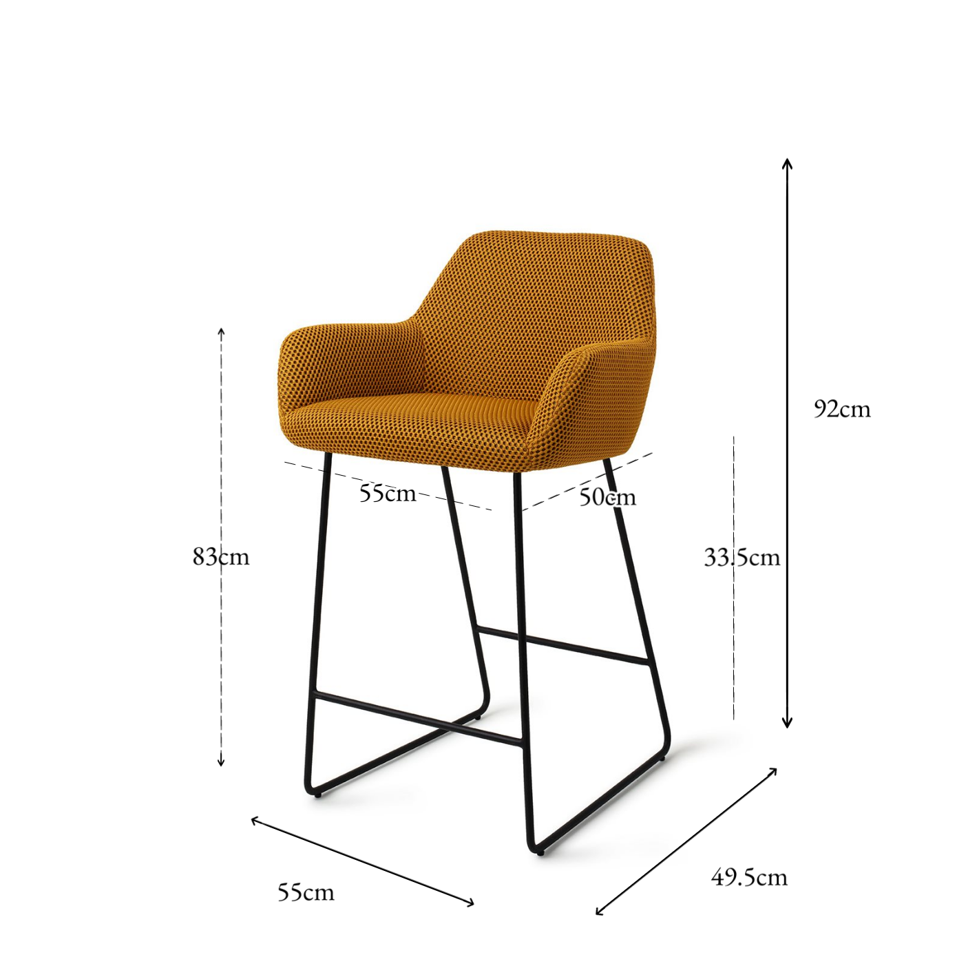 Hiroo Bar Chair Groovy Garam