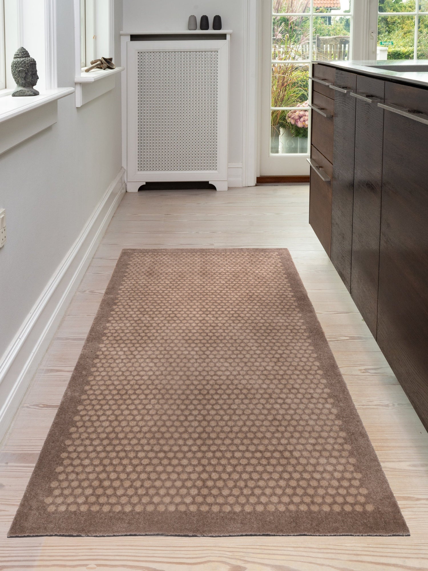 Floor mat 90 x 200 cm - dots/sand