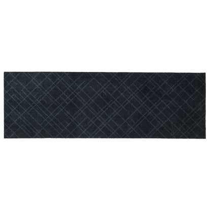 Floor mat 67 x 200 cm lines/dark gray