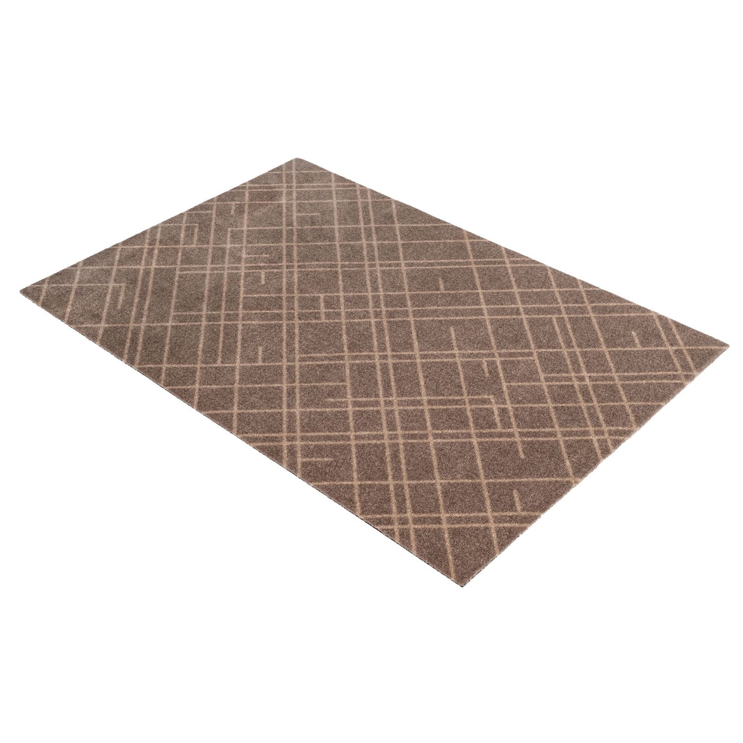 Floor mat 90 x 130 cm - lines/sand