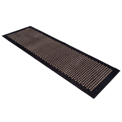 Floor mat 67 x 200 cm dots/black sand