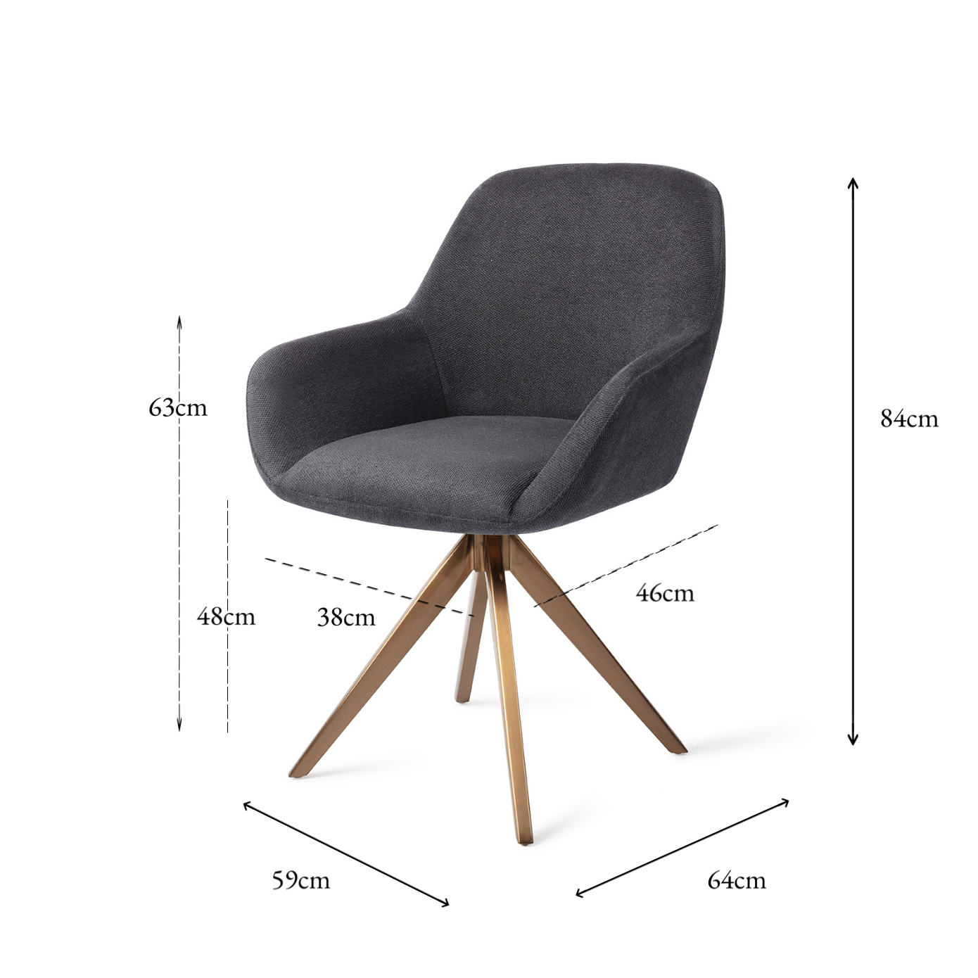 Kushi Dining Chair Black-Out