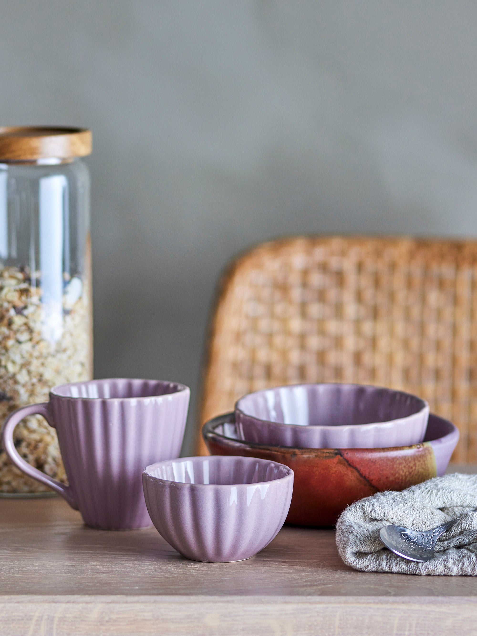 Latina mugs, pink, stoneware