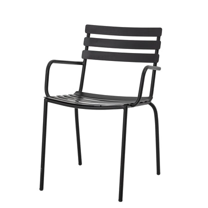 Monsi dining table chair, black, galvanized metal