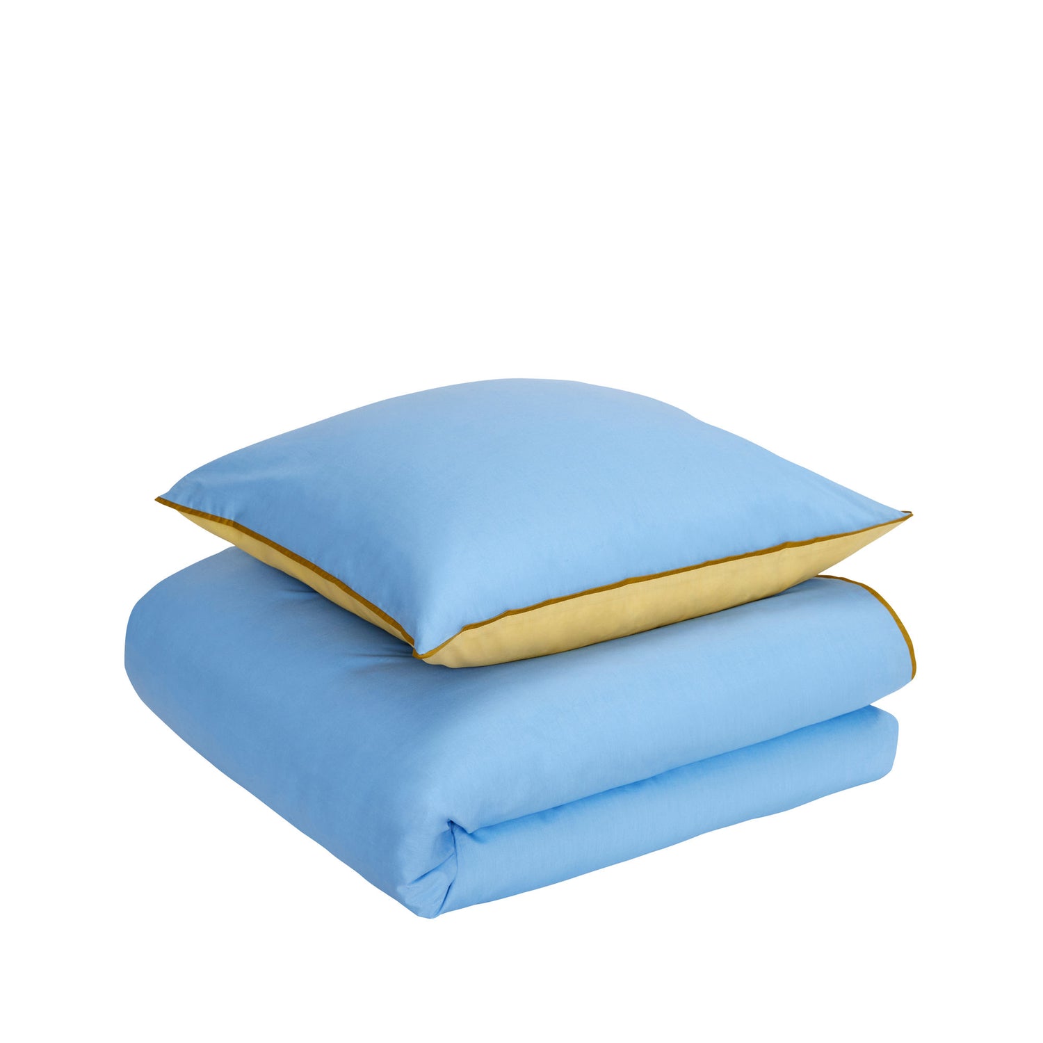 Hübsch AKI bedding 80/200 blue/yellow