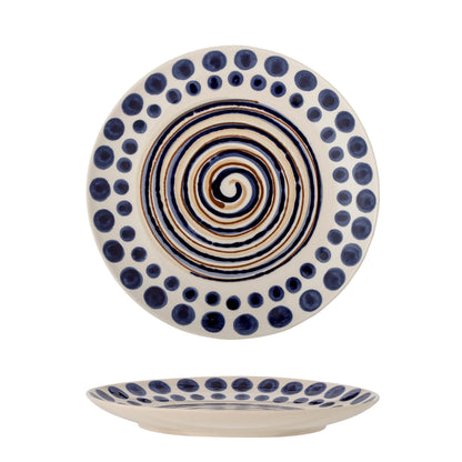 Shama plate, orange, stoneware