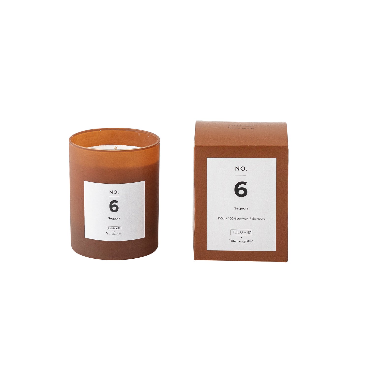 No. 6 - Sequoia scented candles, brown, natural wax