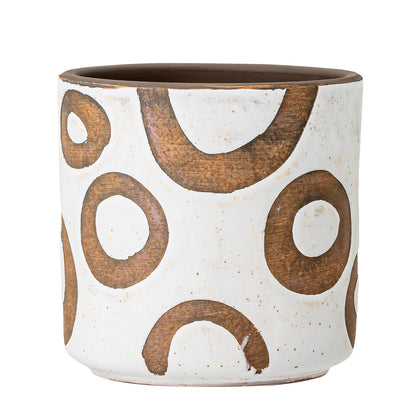 Avo Deko herbal pot, white, terracotta