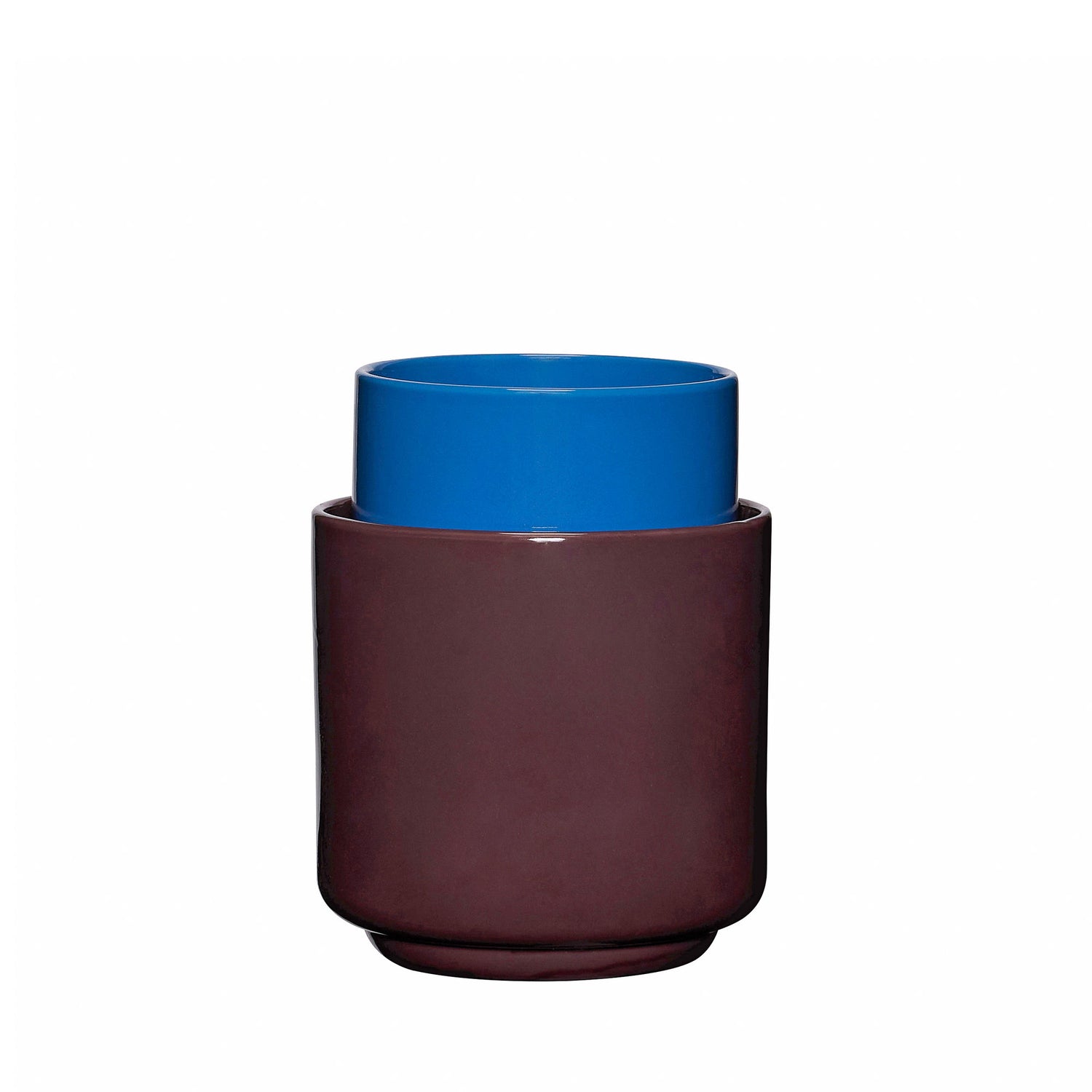 Hübsch Deux Potte Red Brown/Blue (Set of 2)