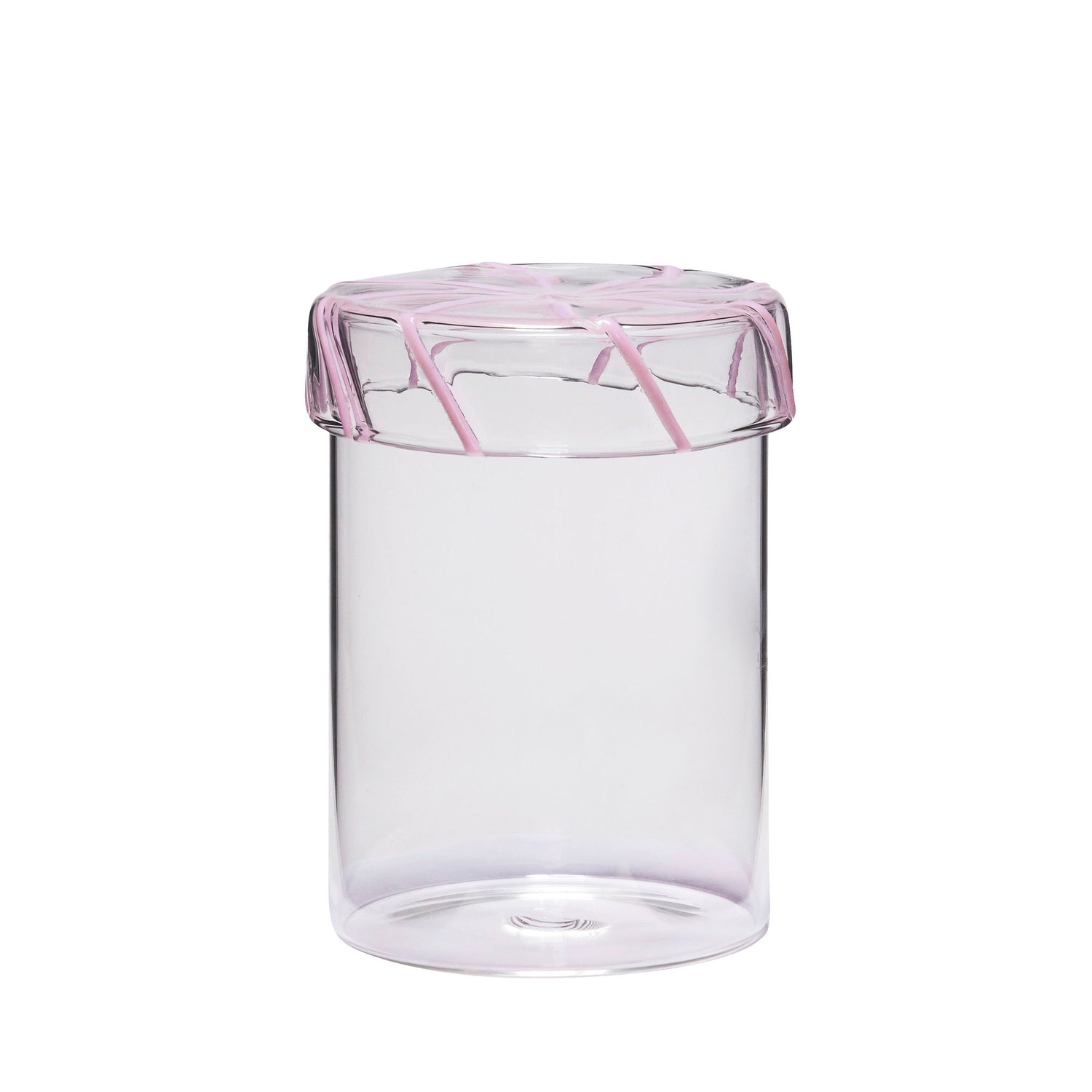 Hübsch Heir Storage Glass Medium Pink