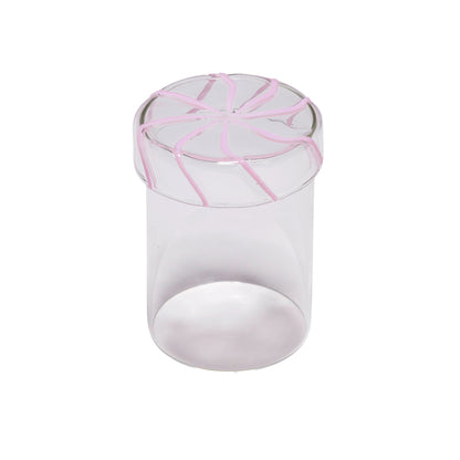 Hübsch Heir Storage Glass Medium Pink