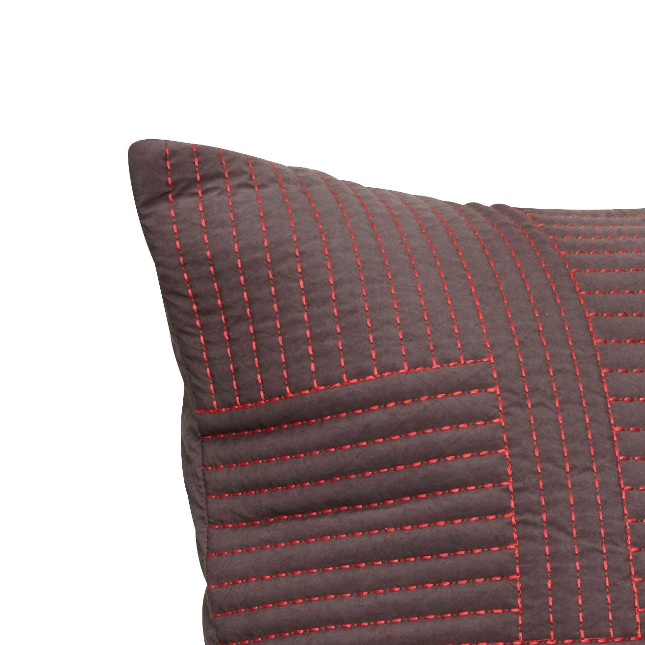 Hübsch Floy Pillow Brown/Red