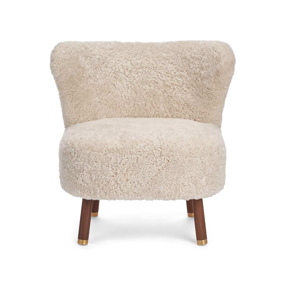 Emil Lounge Chair | Brass | Short -haired