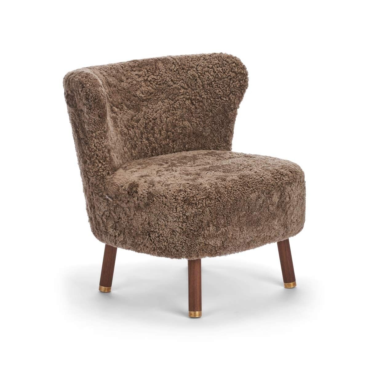 Emil Lounge Chair | Brass | Short -haired