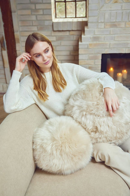 Angelite pillow | Lambskin | Long Hair | New Zealand | Ø30 | Ø25 | Ø35