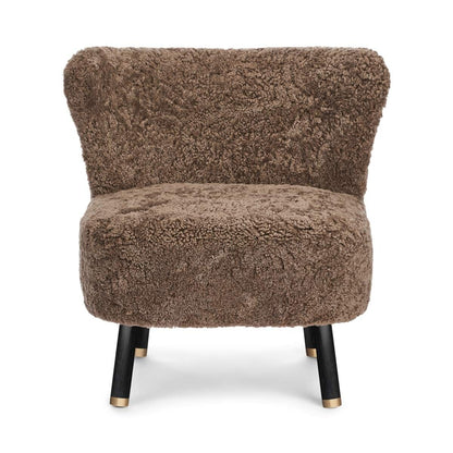 Emil Lounge Chair | Brass | Short -haired